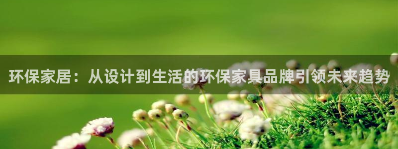 杏耀测速注册：环保家居：从设计到生活的环保家具品牌引领未来趋