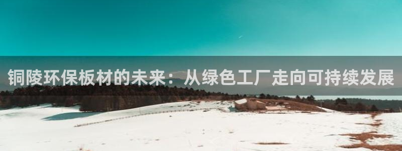 杏耀平台测速登陆：铜陵环保板材的未来：从绿色工厂走向可持续发